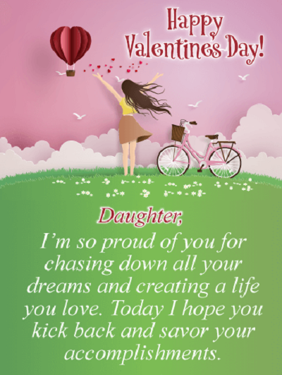 Valentine Day Message for Daughter