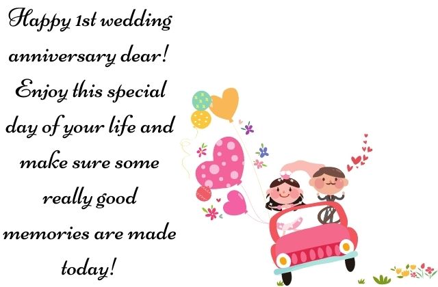 1st Wedding Anniversary Wishes for Sister and Brother in Law