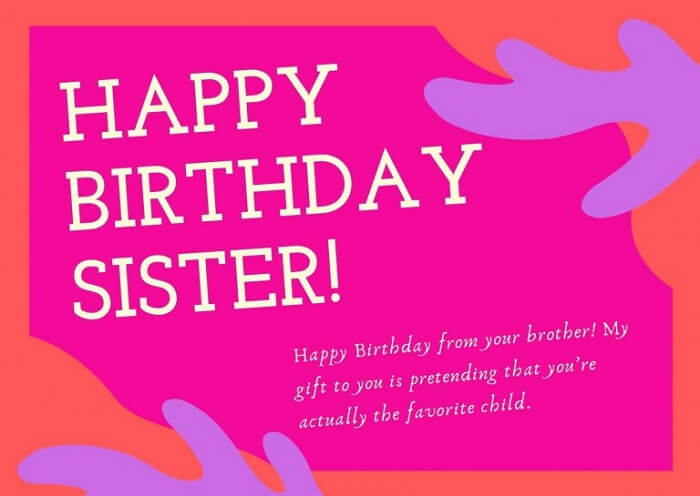 Birthday wishes Sissy