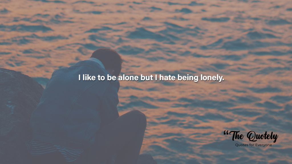 feeling alone images