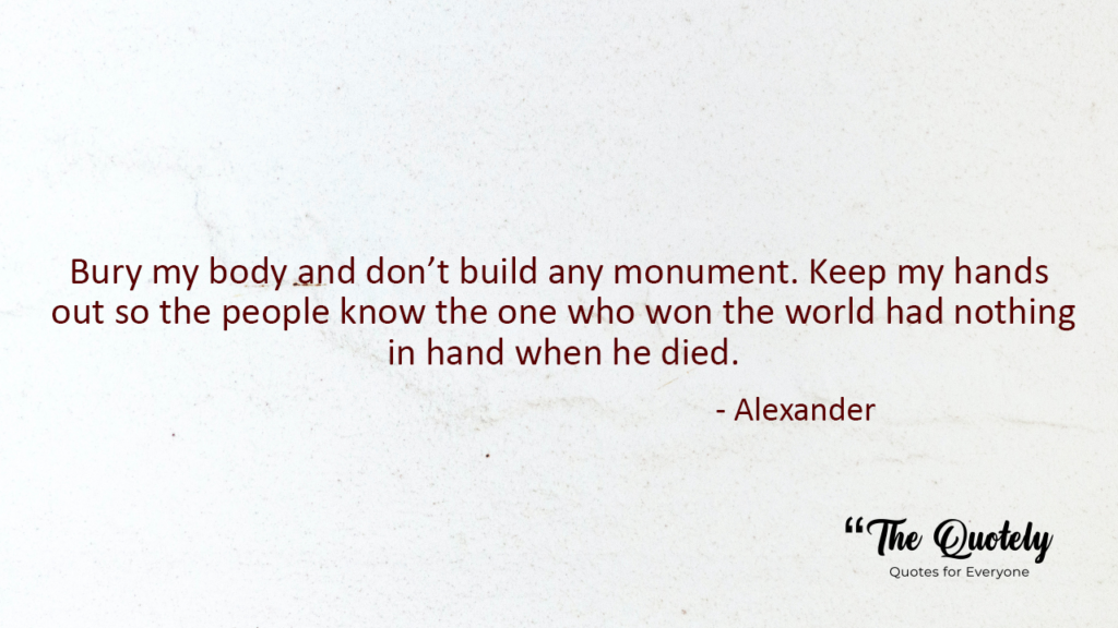 alexander the great quotes on war