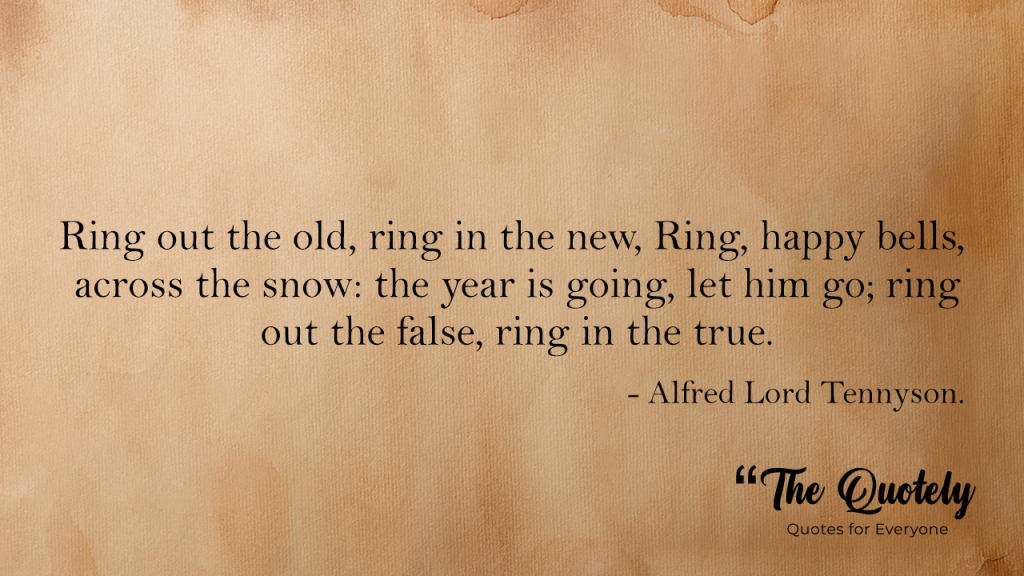 alfred lord tennyson quotes new year