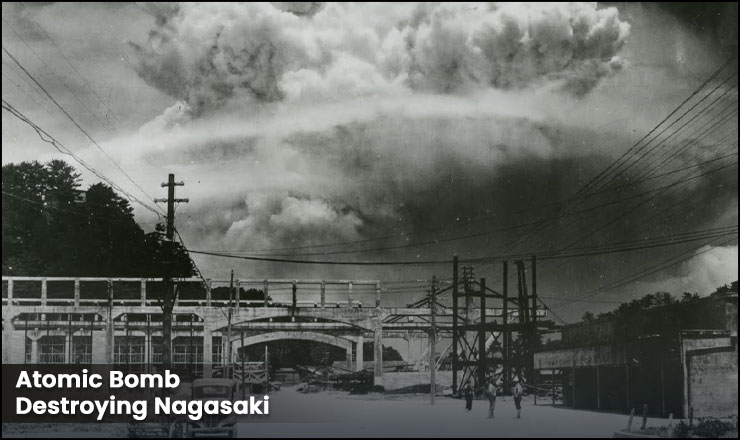 Atomic Bomb Destroying Nagasaki