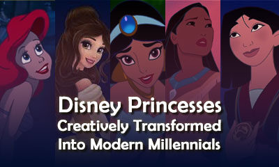 Disney Princesses Creatively Transformed Into Modern Millennials